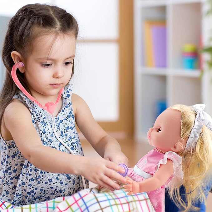 Valentines Day Gifts for Kids, Baby Doll Playsets, Baby Doll with Accessories Set for Girls 3-5, Baby Doll Set for 3 4 5 Year Old Girl (Doll Playset)