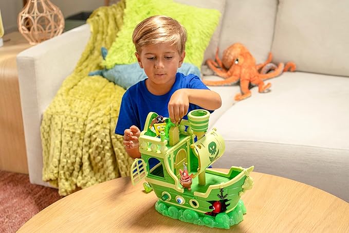 Spongebob Squarepants Movie: The Search for Squarepants - The Flying Dutchman’s Ship Playset with 6 Exclusive Figures, Lights, Motion & Hidden Features for Kids Ages 3+