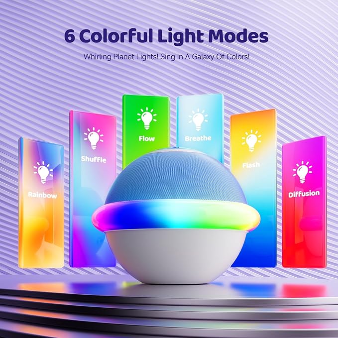 Kids Karaoke Machine for Boys Girls with Dual Microphones for Ages 3-12, Youth Karaoke Machine for Children, Bluetooth Speaker, Purple, Portable Design, 2 Wireless Mics-Blue