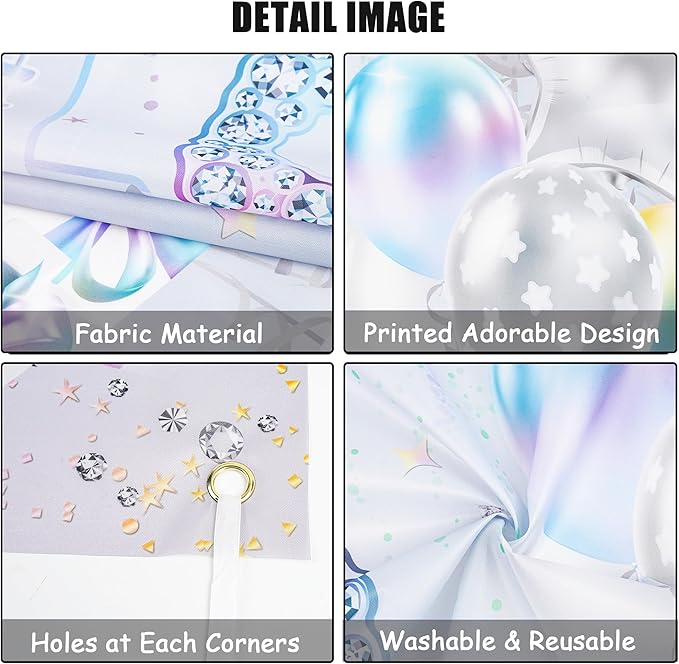 Sweet 16 Birthday Party Decorations for Girls - Colorful Silver 16th Happy Birthday Banner Heart Balloons Number 16, Photo Backdrop Crown Sash Party Supplies for Sixteen Years Old