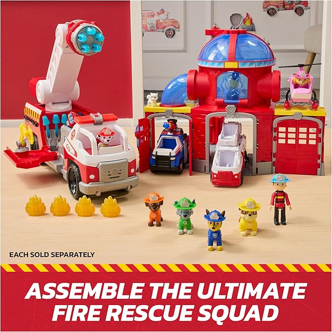Paw Patrol Fire Rescue: Zuma Rescue Fire Boat with Action Figure, Launching Lifesaver, Raccoon & Toy Boat, Kids Toys for Boys & Girls Ages 3 and Up