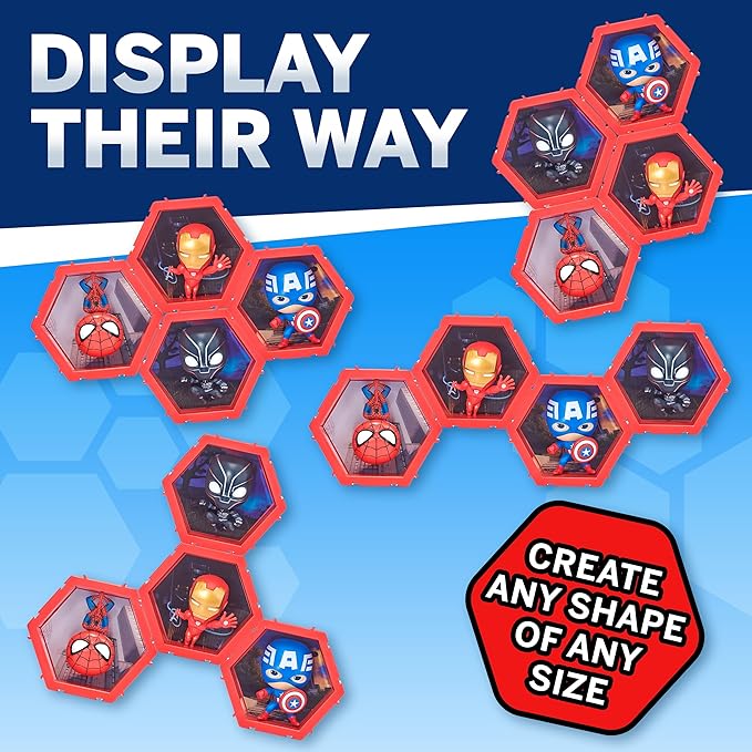 Wow! PODS 4D Marvel Captain America Toy, Unique Connectable & Collectable Bobblehead Figure, Wall/Shelf Display, Toy Action Figure, Toy Figures, Captain America Action Figure, Gifts for Kids & Adults