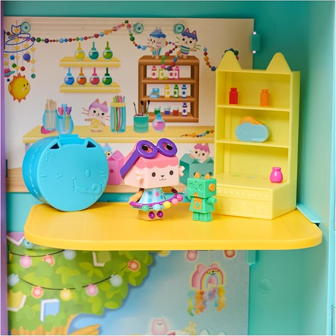 DreamWorks GABBY'S Dollhouse, Celebration Series Baby Box Cat Bobble Figure with Dollhouse Furniture and Accessories, Kids Toys for Girls & Boys Ages 3 and Up