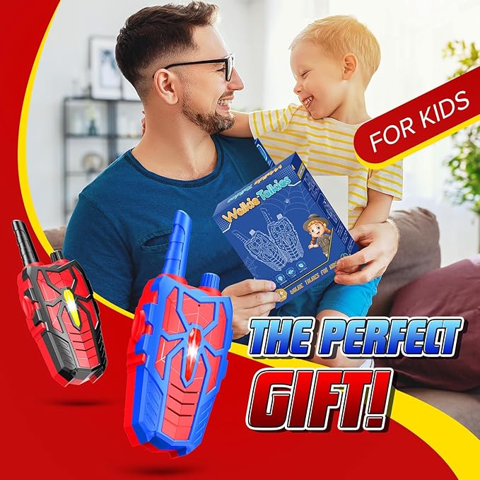 Walkie Talkies Toys for Kids : Christmas Birthday Gifts for Boys Ages 3 4 5 6 7 8 9 10 Kid Walkie Talkies 2 Pack Outdoor Hiking Toy for 5-7 Year Old Boy Gift 2 Way Radio for Boys Kids Age 3-12