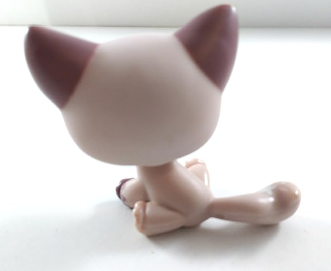 Shorthair Kitten #664 (Tan, Blue Eyes, Brown Ears and Nose, Black Eyeliner) - Littlest Pet Shop (Retired) Collector Toy - LPS Collectible Replacement Figure - Loose (OOP Out of Package & Print)