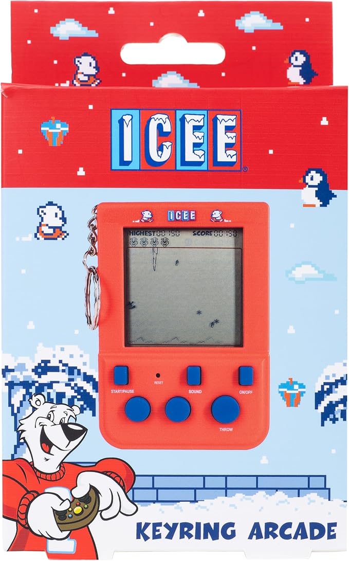 ICEE Keyring Arcade Game. Retro Handheld ICEE Game. LCD Screen.