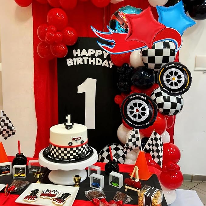 6 pcs Hot Car Themed balloons/Hot Race Car Birthday Party Supplies Baby Shower Party Decorations