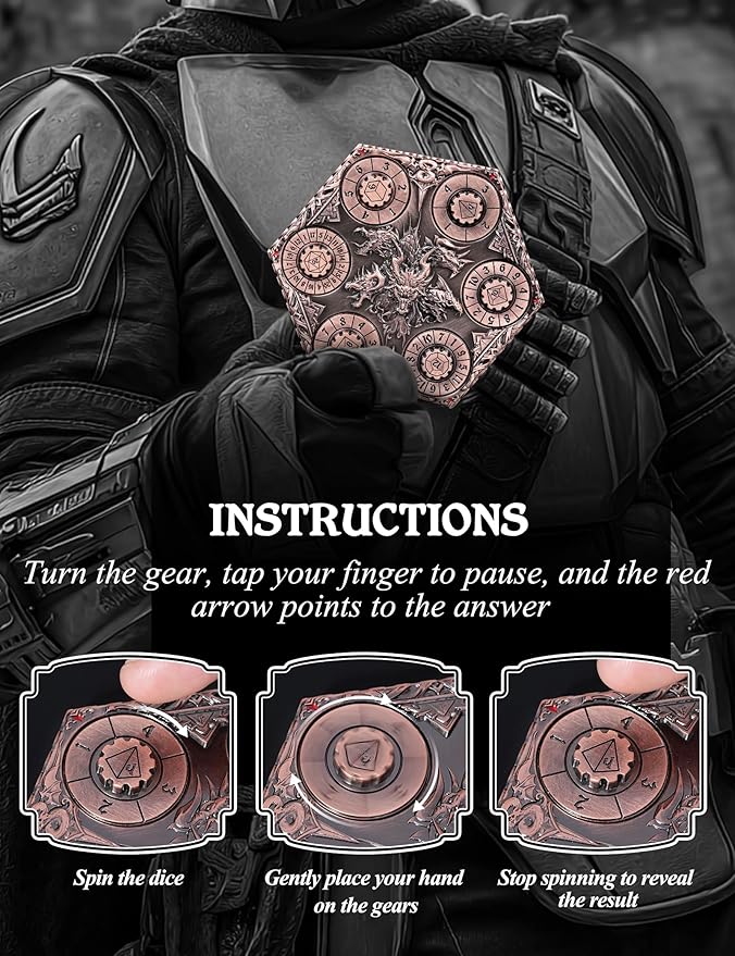 D&D Dice Set,7PCS Metal Dice for Dungeons and Dragons,Mini Dice Set with Pocket Watch Case,Role Playing Board Games Accessories (Dragon, Copper-S)