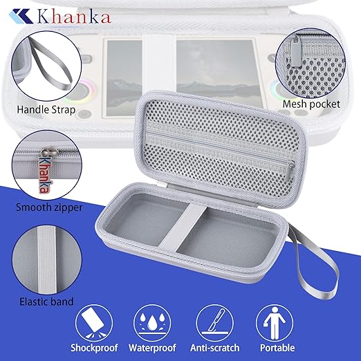 khanka Hard Travel Case Replacement for RG40XX H Retro Handheld Game Console,Case Only. (White)