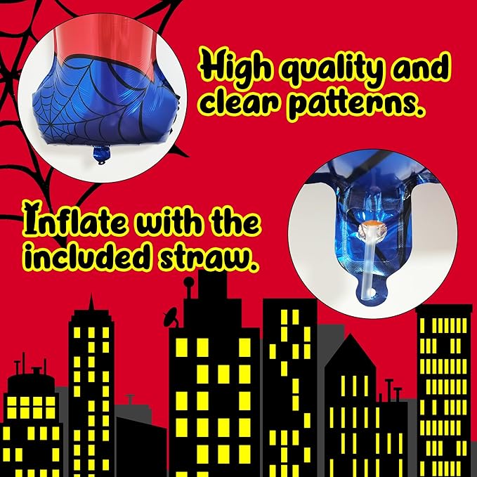 40 Inch Giant Spider Theme Number Foil Balloons Large Number 1 Balloons Kids Party Balloons Birthday Party Decorations Supplies Number 0-9 Available for Kids' Birthday Anniversary Party
