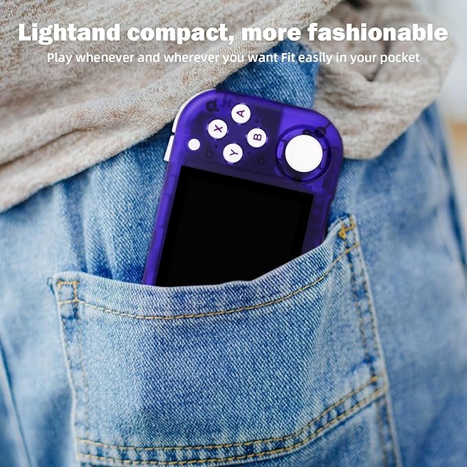 Mini Zero 28 Handheld Game Console, 5000 in 1 Games Mini Retro Video Console, 2.8-Inch IPS Screen,64GB TF Memory Memory,Built in 40+ Emulators,2900mAh Battery (Black 64G)
