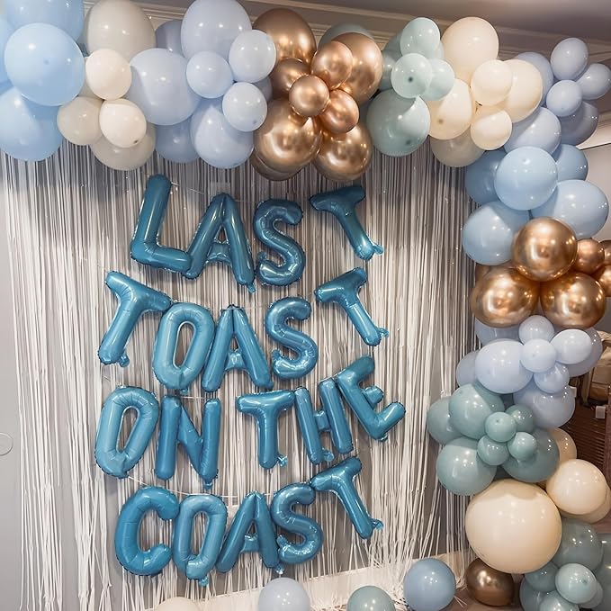 Dusty Blue and White Balloons Haze Pastel Blue Beige Balloon 12inch 60pcs Sand White Ivory Helium Latex Balloon for Arch Birthday Party Decorations Bridal Baby Shower Bachelorette Engagement Wedding
