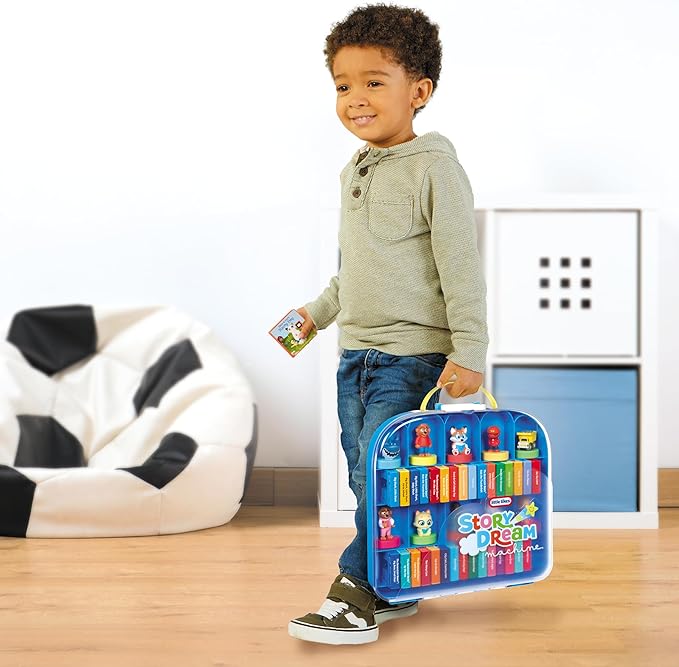 Little Tikes Story Dream Machine Show & Go Storage Case, Storytime, Books, Audio Play, Character, Carry Case, Gift and Toy for Toddlers and Kids Girls Boys Ages 3+