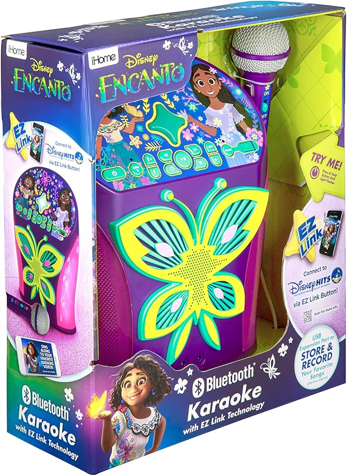eKids Disney Encanto Karaoke Machine, Easily Access Disney Playlists with New EZ Link Feature