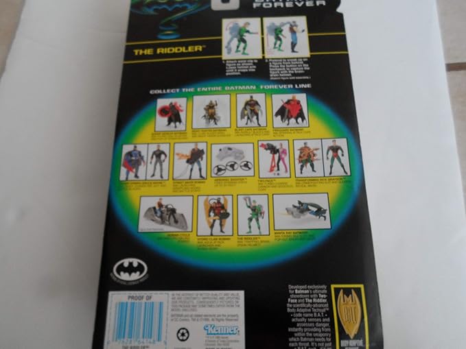 5" Jim Carrey As the Riddler Action Figure with Trapping Brain-Drain Helmet! - Batman Forever: The Movie