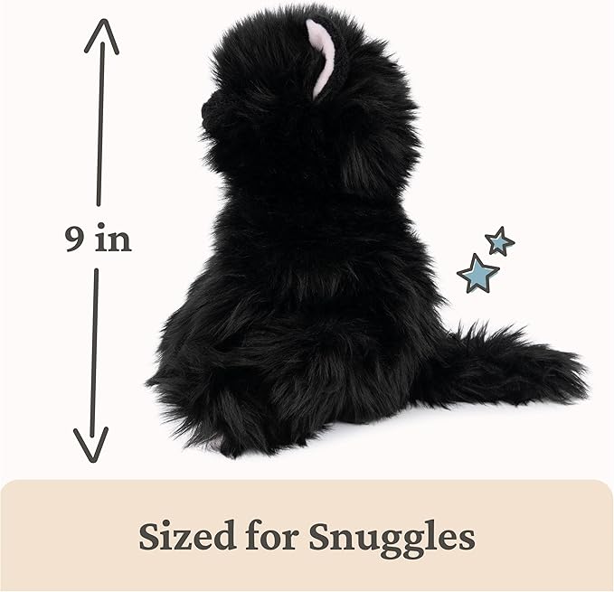 GUND Xavier Kitten Plush, Premium Cat Stuffed Animal for Ages 1 and Up, Black, 9”