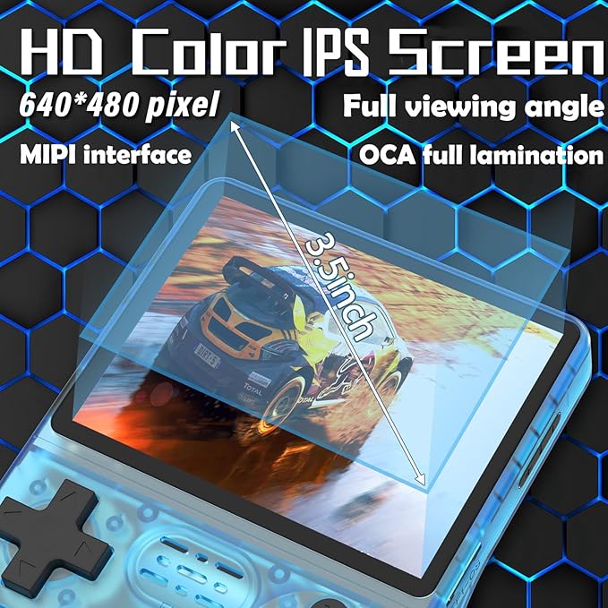 RegiisJoy 30000 Games in 1 Handheld Game Console R40S PRO 3.5 inch IPS Screen Mini Retro Console 3800mAh Portable Pocket Arcade 45 simulators 256G TF Card