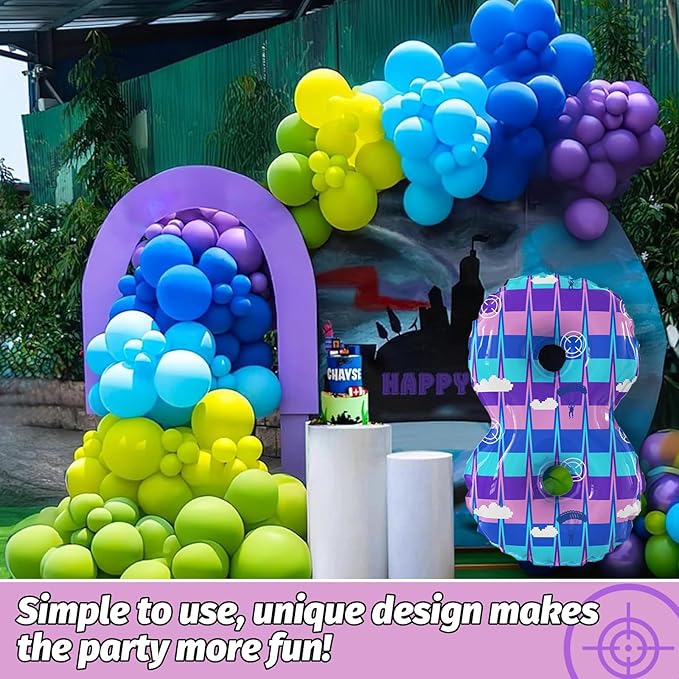 40 Inch Video Game Theme Number 8 Balloons Large Birthday Party Number Balloons Piñata Gaming for Kids Battle Boys Birthday Party Decoration Supplies