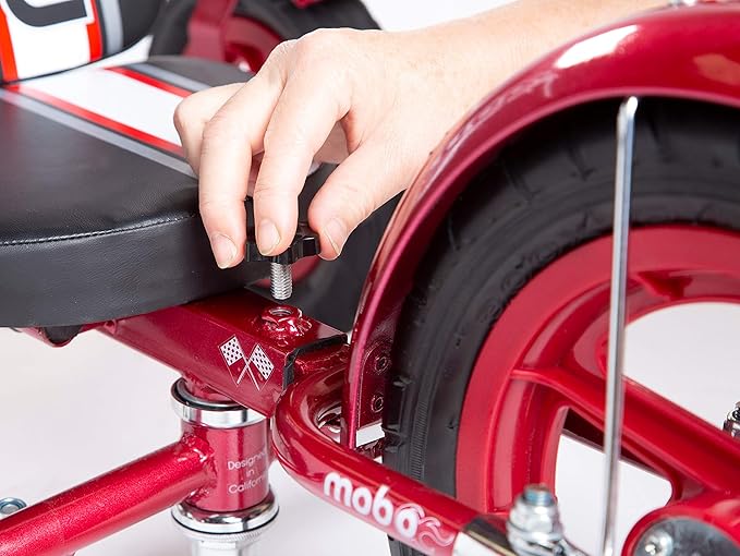 Mobo Mity Sport Safe Tricycle. Toddler Big Wheel Ride On Trike. Pedal Car, Red Large