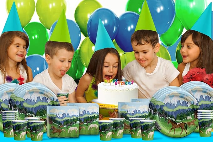 Wild Horses Birthday Party Supplies Set Plates Napkins Cups Tableware Kit for 16