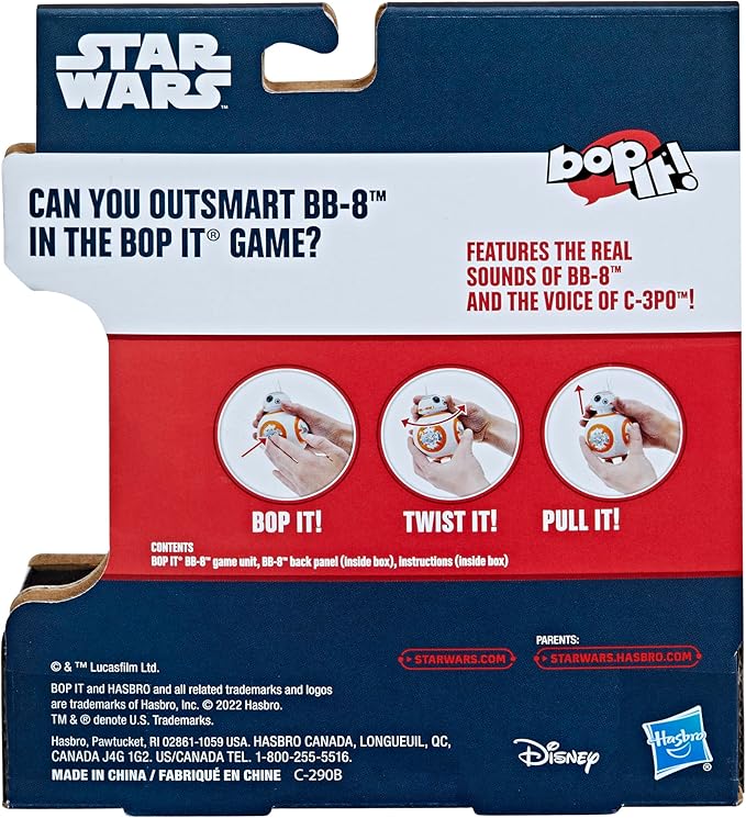 Bop It! Game Star Wars BB-8 Edition, Gifts for Kids, Electronic Games for Kids Ages 8 and up (Amazon Exclusive)