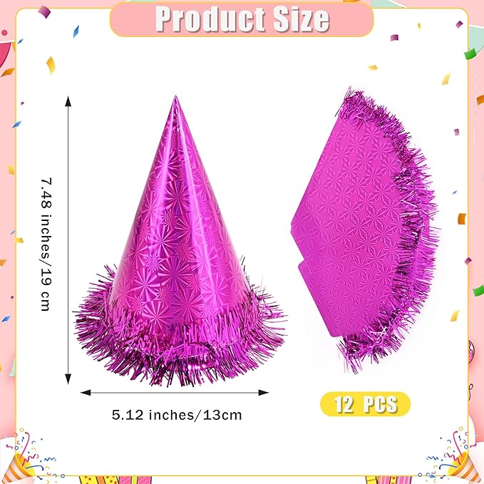 CANREVEL Party Hats for Adults, Party Supply for Party Decorations, Party Headwear for Birthday Celebration for Women Men