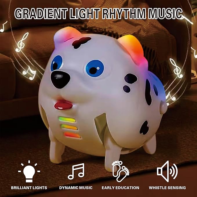 Robot Dog,Toy Puppy,Whistle Puppy,Voice-Controlled Sensing Children's Interactive Toys That Can Run and Jump