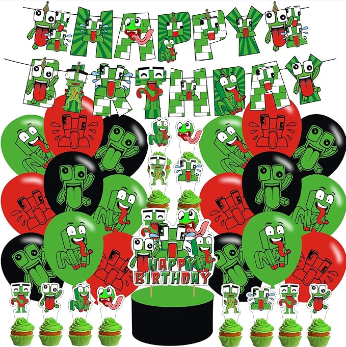 Unspeak-able Party Decorations,Birthday Party Supplies For Unspeak-able Party Supplies Includes Banner - Cake Topper - 12 Cupcake Toppers - 18 Balloons