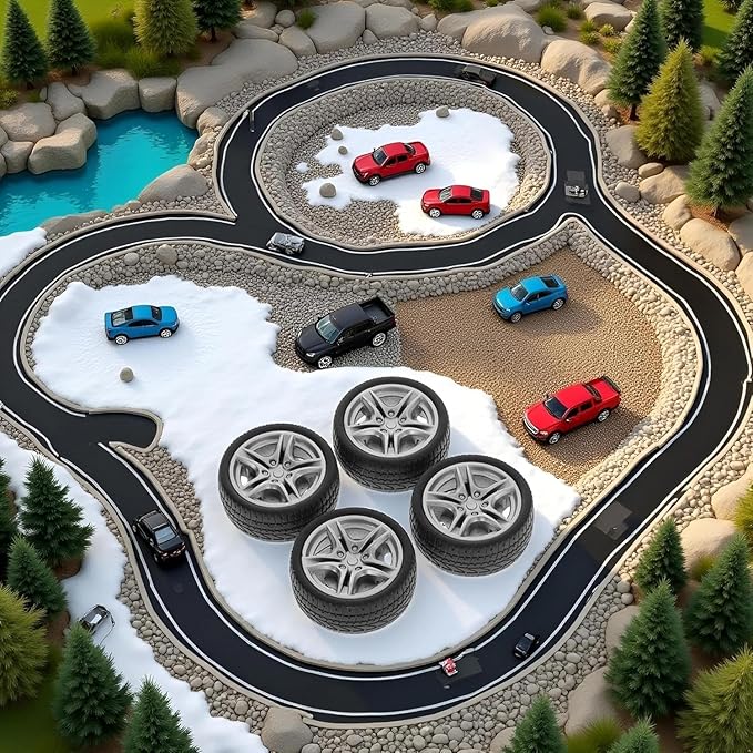 4Pcs Black 48mm Rubber Tires, Simulation Rubber Wheel Tire Wheel Toy Model DIY RC Spare Parts Easy Installation Small in Size, Remote and App Controlled Vehicles and Parts, Wheels and Tires
