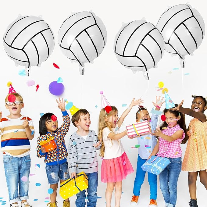 12 Pcs Volleyball Balloons,18 Inch Volleyball Foil Balloons,Volleyball Party Decorations Sports Mylar Balloon for Sports Theme Party Supplies (Volleyball)