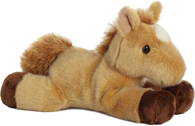 Aurora® Adorable Mini Flopsie™ Prancer™ Stuffed Animal - Mini Companions Ready for Playful Adventures - for Kids All Ages, Toddlers, Adults, and Families - Brown 8 Inches