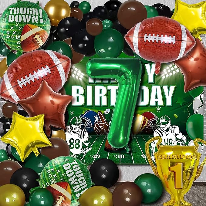 Football Balloons Set Football Birthday Party Decorations Football Touchdown Sports Theme Birthday Party Decoration, Tailgate Game Day Football Theme Supplies Birthday Party Decorations