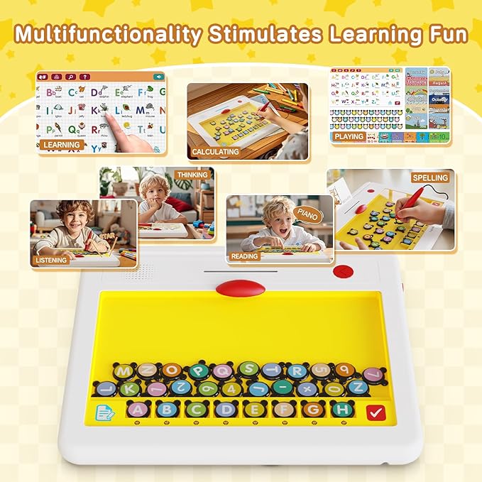 Electric Educational Learning Toys for Kids 3+, Magnetic Pen Reading Machine with Letters, Numbers, Symbols, Image Recognition for Toddlers, Preschool Learning Activities Toys for Boys Girls
