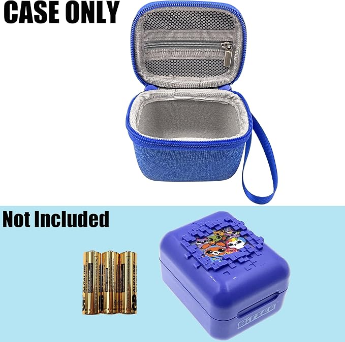 Hard Carrying EVA Case Compatible with Bitzee Digital Pet Interactive Virtual Toy, Storage Travel Holder for Bitzee Virtual Electronic Pets Accessories for Kids (Case Only) (Blue)
