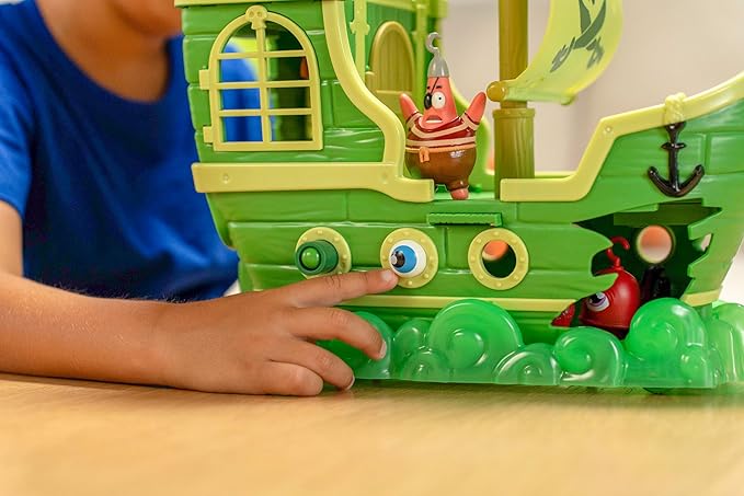 Spongebob Squarepants Movie: The Search for Squarepants - The Flying Dutchman’s Ship Playset with 6 Exclusive Figures, Lights, Motion & Hidden Features for Kids Ages 3+