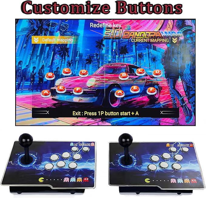 RegiisJoy 24800 in 1 Arcade Game Console Pandoras W88 Pro WiFi Function Game Machine for PC & Projector & TV, 2-4 Players, 1280X720, 3D Games, Search/Hide/Save/Load/Pause Games, Favorite List