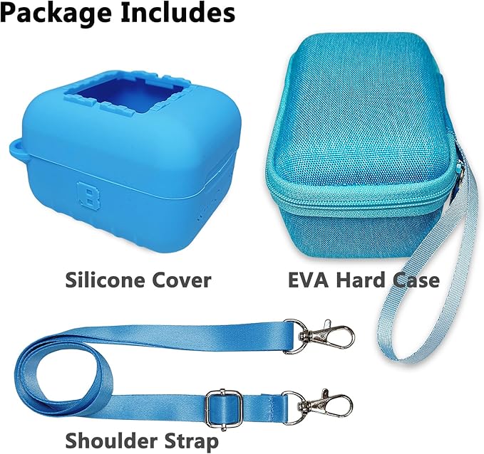 JCHPINE Hard Carrying Case and Silicone Cover for Bitzee Interactive Toy Digital Pet, Accessories Case for Bitzee Virtual Electronic Pets Original 15 Animals (Blue)