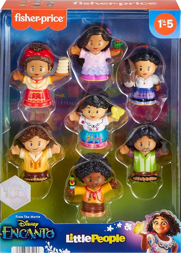 Fisher-Price Little People Toddler Toy Disney Encanto Figure Set, 7 Characters for Preschool Pretend Play Kids Ages 18+ Months (Amazon Exclusive)