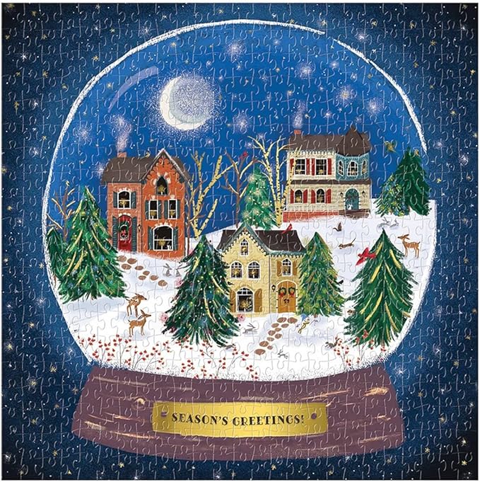Galison Winter Snow Globe 500 Piece Puzzle