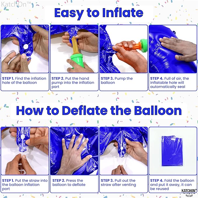 KatchOn, Giant Royal Blue Number 9 Balloon - 40 Inch | Foil 9 Birthday Balloon for 9th Birthday Decorations | 9th Anniversary Decoration | Royal Blue Party Decoration