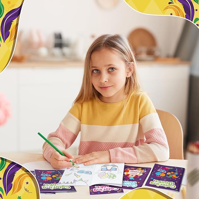 Purim Coloring Books for Kids 24Pcs Bulk Happy Purim Mini Coloring Booklet DIY Art Drawing Book for Toddlers Jewish Carnival Holiday Party Goodie Bags Stuffers Sunday School Classroom Favor