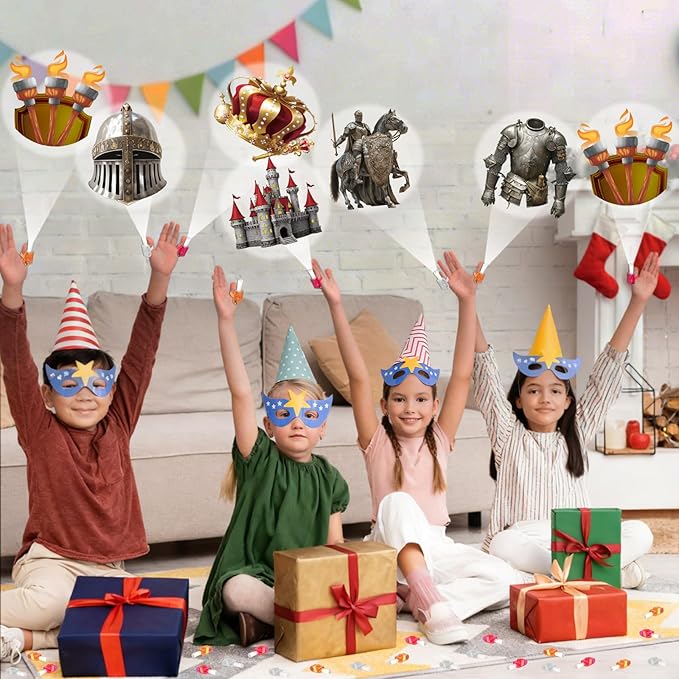 36Pcs Medieval Knight LED Finger Lights Medieval Party Favors Glow in the Dark Light Up Finger Lights Knight Themed Toys Bulk for Kids Birthday Party Goodie Bag Stuffer Birthday Gifts Classroom Prize