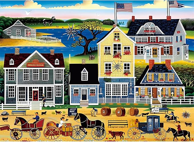 500 Pieces Puzzle for Adults, Fall Puzzle, Autumn Jigsaw Puzzle for Adults, Challenging Game Home Decor Birthday Party Gift Toy for Adults Kids Seniors 20.5×15 in