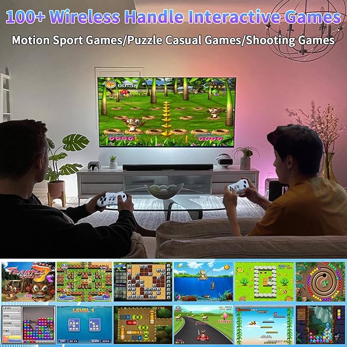 Retro TV Game Console for Kids,Kids TV Games with Dance Mat,with 21 AR Gun Shooting Game, 200+ Dance mat Songs,100+ independently Developed Games, Plug and Play,Giftware for Boys & Girls