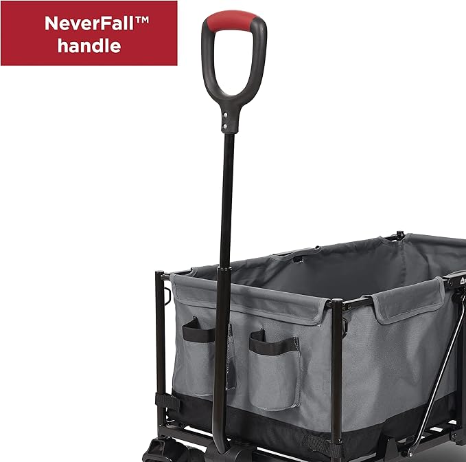 Radio Flyer The Beast EZ Fold Maximum Capacity Heavy-Duty Kid & Cargo Wagon, Collapsible Wagon for Ages 1.5-6 Gray