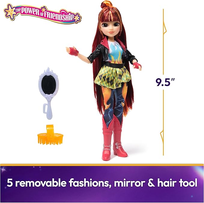 Unicorn Academy, Power of Friendship Valentina Doll, Easter Gifts Idea, Dolls & Unicorn Toys for Girls with Hand Mirror & 5 Fashion Accessories, 9.5”
