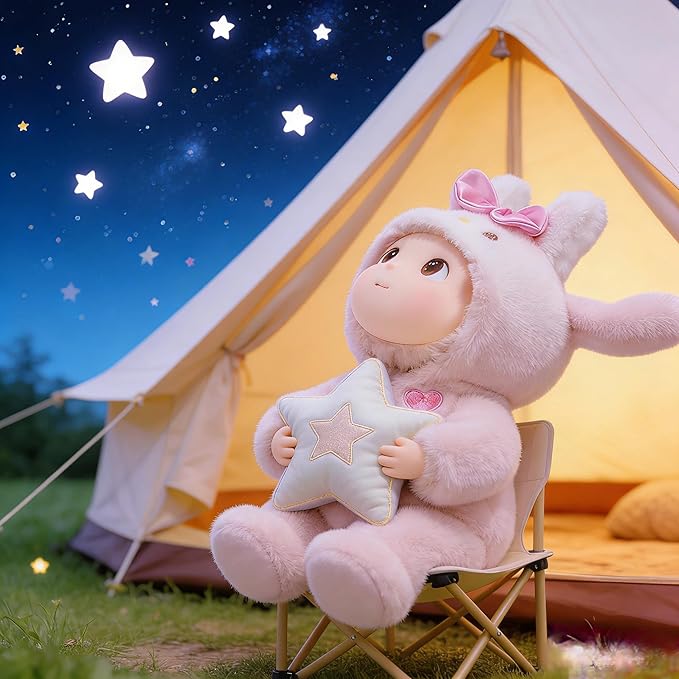 17cm (6.7inch) Doll Clothes, Outfits for Clothes Set, Rabbit Dolls Keychain Accessories, Faking Animal Style Outfit Jumpsuit Rabbit Costume for Dolls (Doll Not Included)