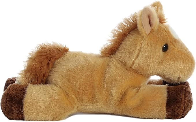 Aurora® Adorable Mini Flopsie™ Prancer™ Stuffed Animal - Mini Companions Ready for Playful Adventures - for Kids All Ages, Toddlers, Adults, and Families - Brown 8 Inches
