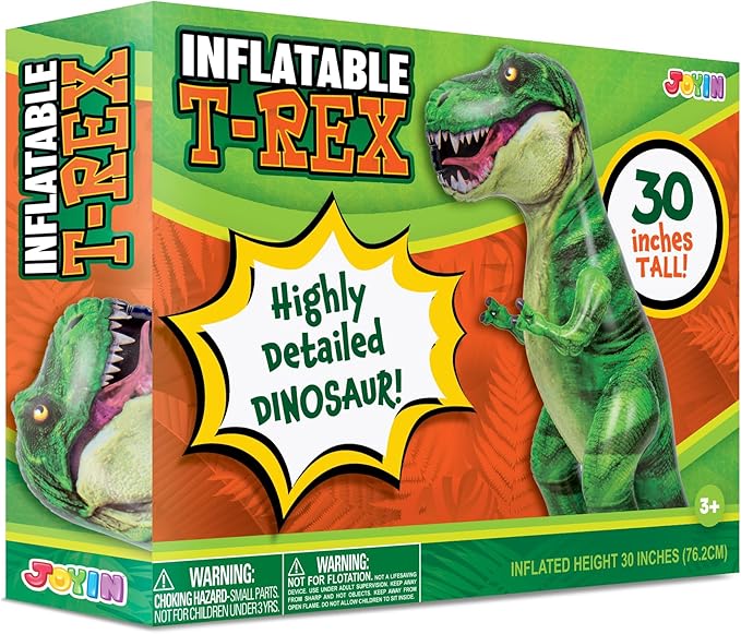 JOYIN 30”T.rex Dinosaur Inflatable, Tyrannosaurus Rex Inflatable Dinosaur Toy for Party Decorations, Birthday Party Gift for Kids and Adults