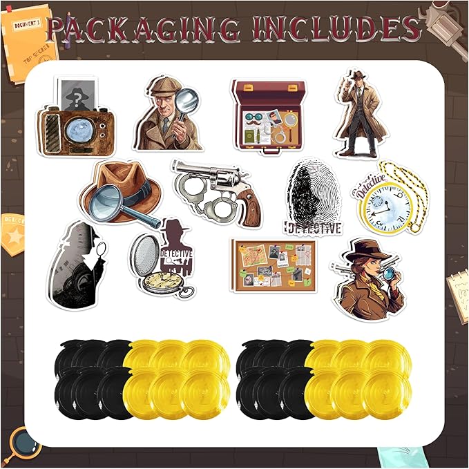 24 PCS Detective Hanging Swirl Decorations Detective Ceiling Streamers Hanging Decorations Detective Party Decorations for Detective Birthday Party Supplies
